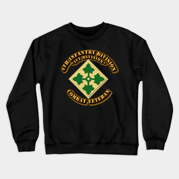 4th Infantry Division - Ivy Div - Cbt Vet Crewneck Sweatshirt by twix123844